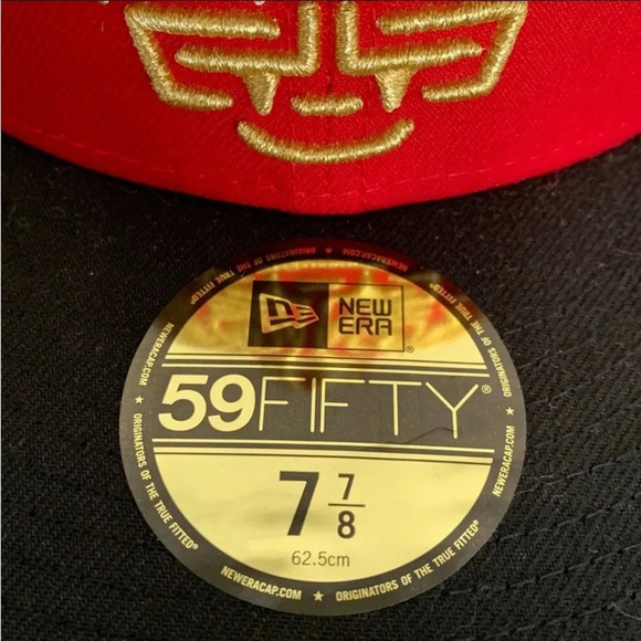 New Era LOUISVILLE BATS MURCIELAGOS COPA HAT MILB GOLD BASEBALL SIZE 7 7/8 - Picture 8 of 12